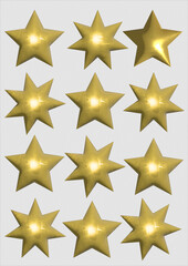 Obraz premium gold star set