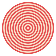 Concentric circles, circular geometric abstract pattern vector.