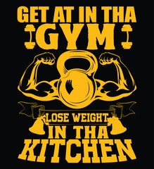 fitness tshart design vector art