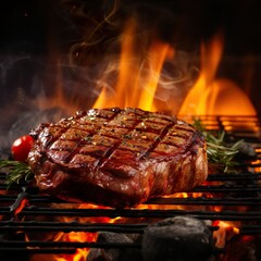 a juicy steak from the grill  | Generative AI