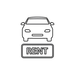  rent car vector icon auto rent