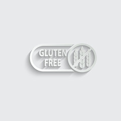 gluten free icon vector sign