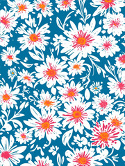 Spring flowers illustration. AI generated illustration