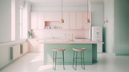 Pastel kitchen © Makargina