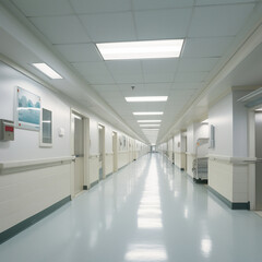 Naklejka na ściany i meble hospital corridor in hospital