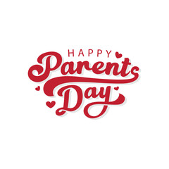 Happy Parents Day retro style lettering vector illustration for poster, banner, template flyer, social media post. 