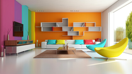 Kolorowy salon