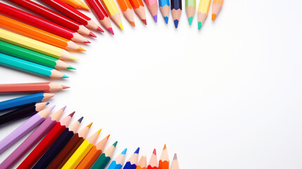 color pencils background. Generative Ai. 