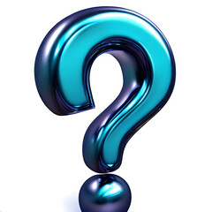 Naklejka premium blue question mark