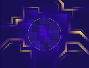 vector technology geometric and circle network lines for brochure, banner, and publication background