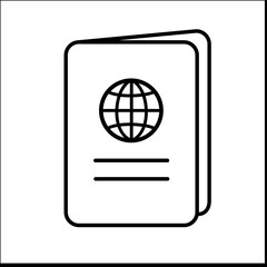 passport vector icon