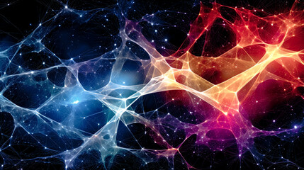 Visualization of Intelligence and Thought Networks Brainstorming Wallpaper Digital Art Generative AI Background Backdrop