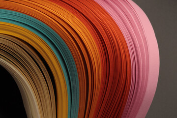 Color gradient strip wave paper. Abstract texture background.