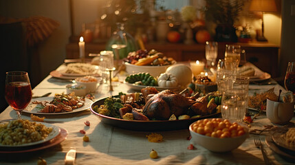 Roasted turkey for Thanksgiving fiesta