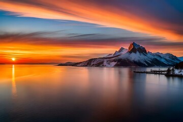 A beautiful view of sunset.