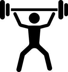 Heavy Weight Lifting Icon. Gym Icon
