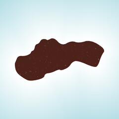 Slovakia shape on gradient background. Country map with scratch texture. Slovakia vibrant poster. Authentic vector illustration.
