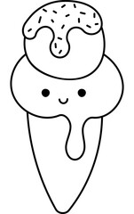 Ice Сream Coloring Page