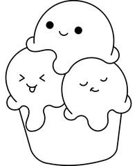 Ice Сream Coloring Page