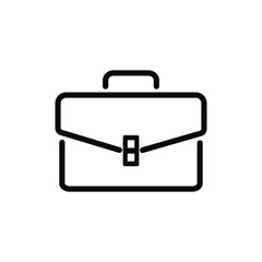 Briefcase vector icon. Bag,portfolio symbol. Flat vector sign isolated on white background. Simple vector illustration for graphic and web design.