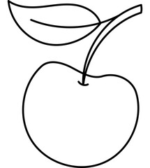 Cherry Coloring Page