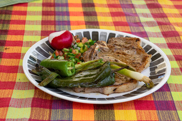 Steak with Radish, Pico de Gallo, and Jalapeno Plate 2