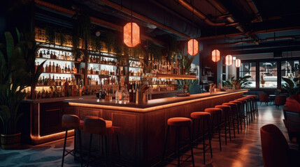 Modern bar interior