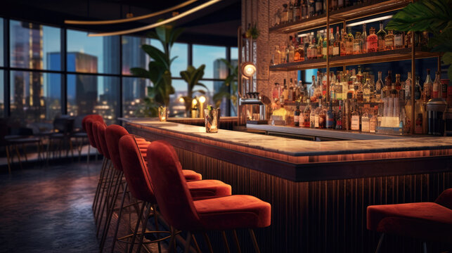 Modern bar interior
