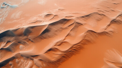 Drone photo of the Sahara desert sand dunes in color, taken with DJI Mini 3 Pro 