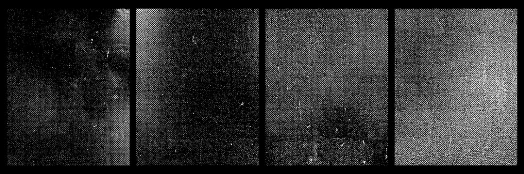 Vintage halftone texture pack grunge distressed dots