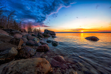 Sunset on Sunset Beach at Hecla Island