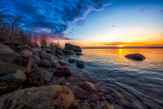 Sunset on Sunset Beach at Hecla Island