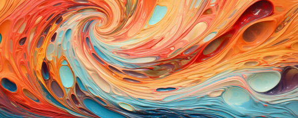 Whirling Colors: dynamic panorama of swirling colors and patterns, creating a sense of movement and energy that immerses the viewer in a kaleidoscope of visual delight panorama