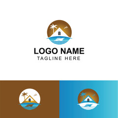 Modern travel and tourism logo design idea free editable template downloads 