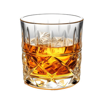 glass of whisky isolated transparent background