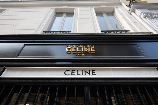 Frankfurt,Germany, 03/01/2020: Logo of Celine, Paris on a store in