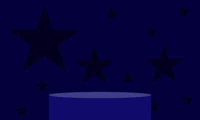 Obraz premium Podium product presentation background america theme. Abstract scene usa blue background. Trendy vector illustration