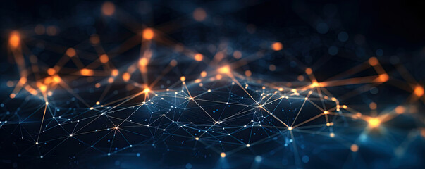 clean and minimalistic background with abstract circuitry paths and glowing nodes, symbolizing the interconnectedness of technology and information flow panorama