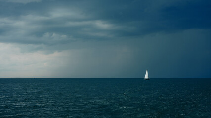 sailing in stormy seas