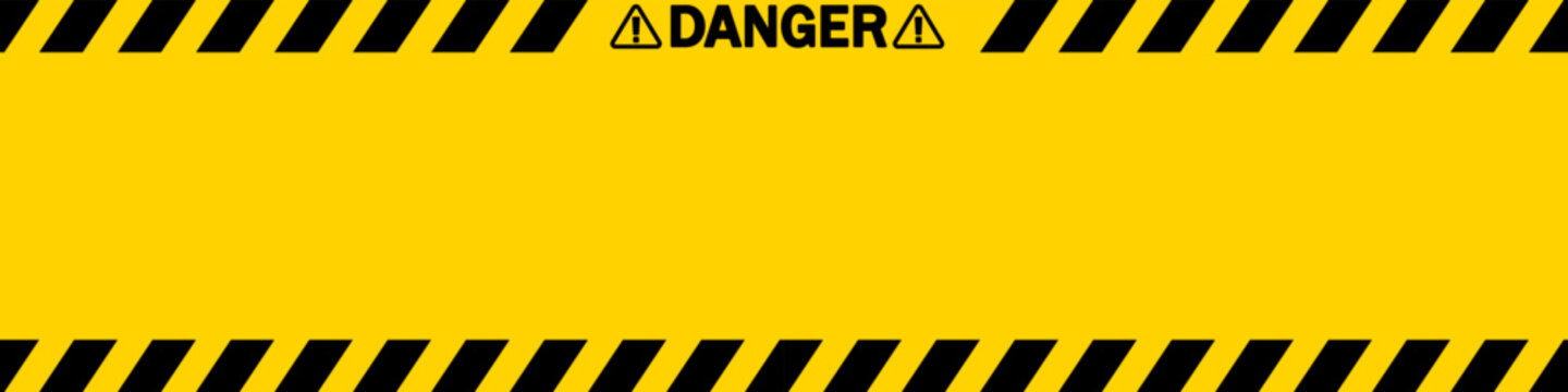 危険サインのバナー（DANGER Sign background）
