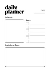 Inspirational planner digital planning insert sheet printable page template