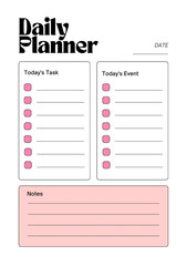Pink planner digital planning insert sheet printable page template