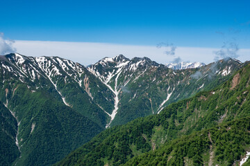 初夏の山並み