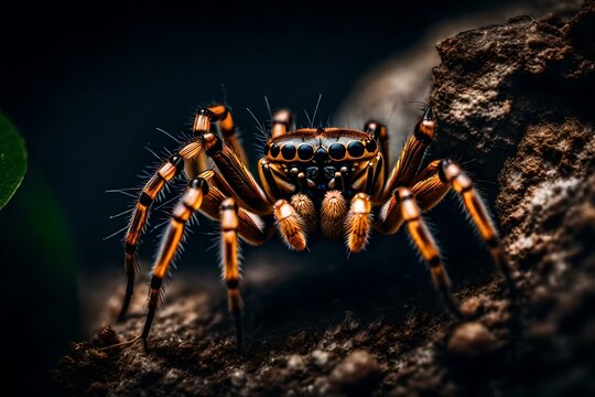 A picture of a spider in their home