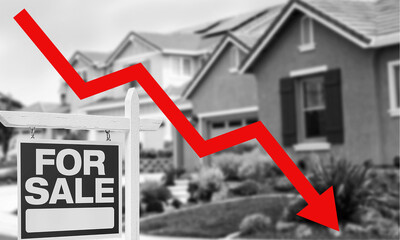 Housing market down arrow