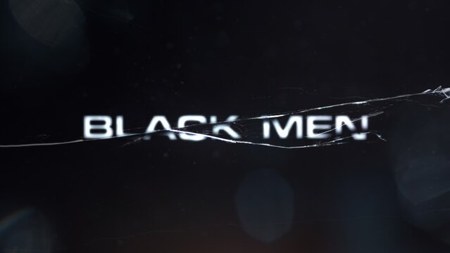 Black Men. Glass Screen Cracking. Designed for Black History Month.  The video of this image is in my portfolio.	
