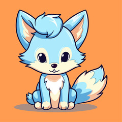 Obraz premium Cute Fox Vector Cartoon Character: Perfect for Children's Products and Nature-themed Designs
