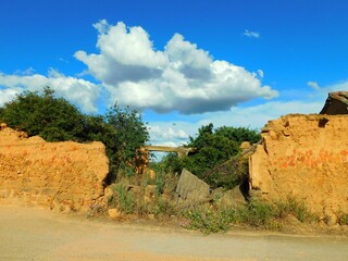 old ruins in a rural landscapes