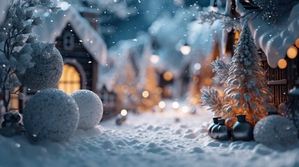 Winter Christmas and New year background for product placement Generative AI