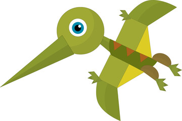 Cartoon dinosaur pterodactyl or other dino bird isolated illustration for children © honeyflavour